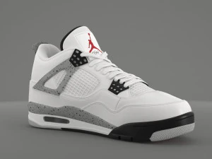 air jordan 4 retro cement pbr 3D Model