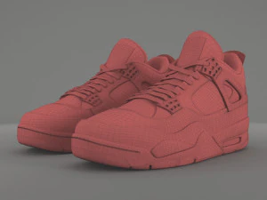air jordan 4 retro cement pbr 3D Model