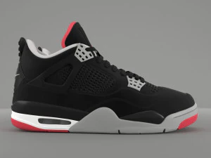 air jordan 4 retro bred pbr 3D Model