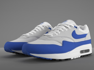 air max 1 nike anniversary royal pbr Modelo 3D