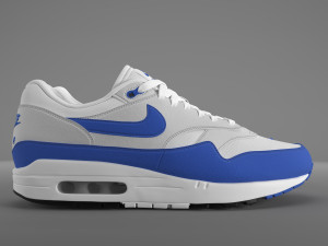 air max 1 nike anniversary royal pbr Modelo 3D