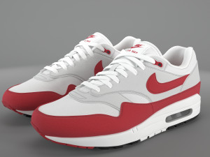 air max 1 nike anniversary red pbr 3D Modell in Kleidung 3DExport