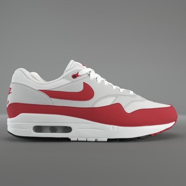 air max 1 nike anniversary red pbr 3D in 3DExport