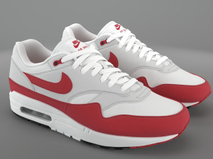 air max 1 nike anniversary red pbr 3D Model