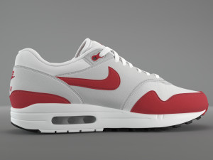 air max 1 nike anniversary red pbr 3D Modell in Kleidung 3DExport
