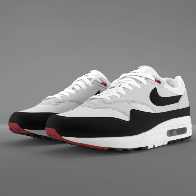 air max 1 nike anniversary obsidian pbr 3D Model .c4d .max .obj .3ds .fbx .stl .blend 
