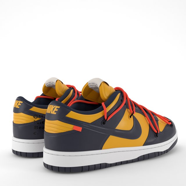 nike dunk low off-white university gold pbr 3Dモデル in 服 3DExport