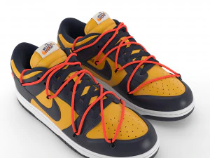 나이키 덩크 로우 오프화이트 유니버시티 골드 PBR 3D 모델