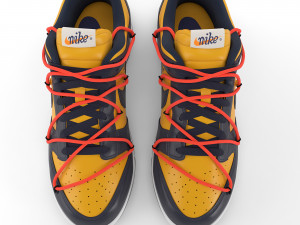 nike dunk low off-white university gold pbr 3Dモデル