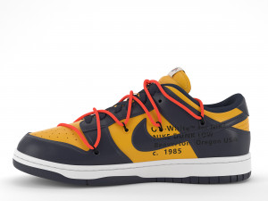 nike dunk low off-white university gold pbr 3Dモデル