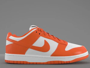 nike dunk low orange blaze pbr 3D Model