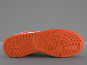 nike dunk low orange blaze pbr 3D Model