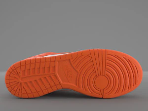 nike dunk low orange blaze pbr 3D Model