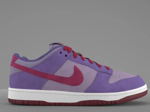 nike dunk low plum pbr 3D Model