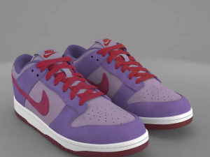 nike dunk low plum pbr 3D Model