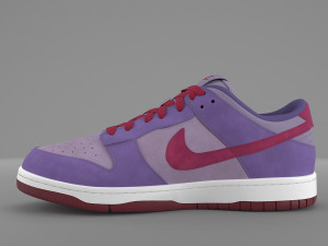 nike dunk low plum pbr Modèle 3D