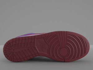nike dunk low plum pbr Modèle 3D