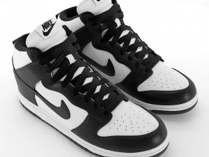 nike dunk high black 3D Model