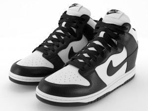 nike dunk high black 3D Model