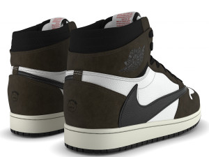jordan 1 retro high travis scott 3D Model