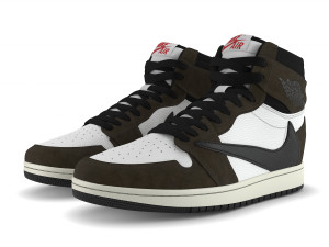 jordan 1 retro high travis scott 3D Model