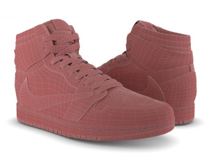 jordan 1 retro high travis scott 3D Model
