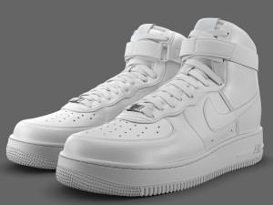 3D model Nike Air Force 1 Mid black VR / AR / low-poly