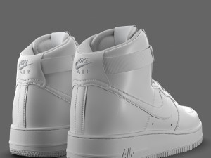 nike air force 1 high pbr Modello 3D