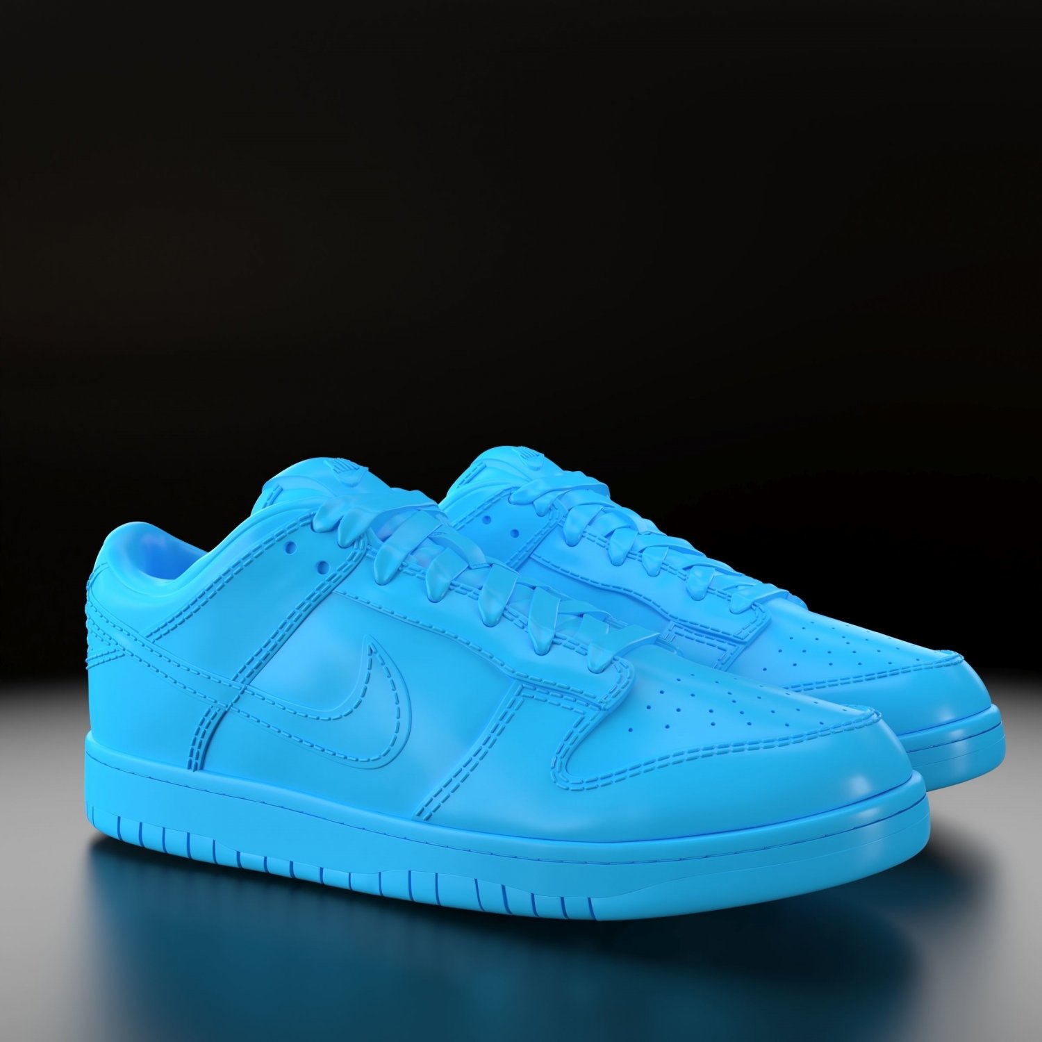 Off White x Nike Dunk University Blue Shoe - Buy Royalty Free 3D