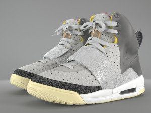nike air yeezy 1 zen grey pbr 3D Model