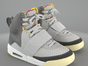 nike air yeezy 1 zen grey pbr Model 3D