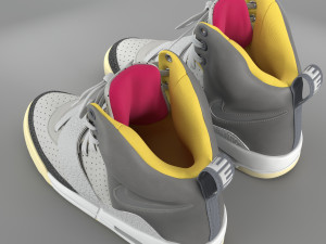nike air yeezy 1 zen grey pbr Model 3D