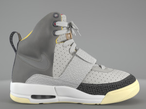 nike air yeezy 1 zen grey pbr Model 3D