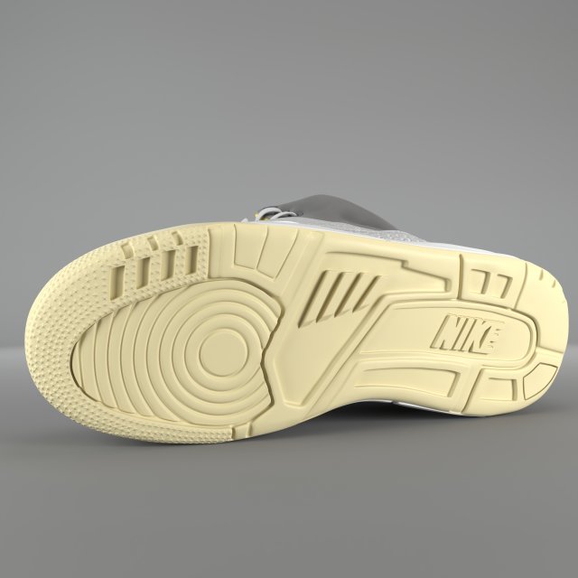 nike air yeezy 1 zen grey pbr 3D in 3DExport