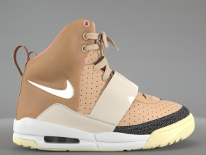 nike air yeezy 1 net tan pbr 3D in 3DExport