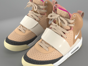 nike air yeezy 1 net tan pbr 3D in 3DExport