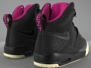 nike air yeezy 1 blink pbr 3D in 3DExport