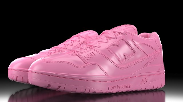 New Balance 550 3D Принт Модель .c4d .max .obj .3ds .fbx .stl .blend 