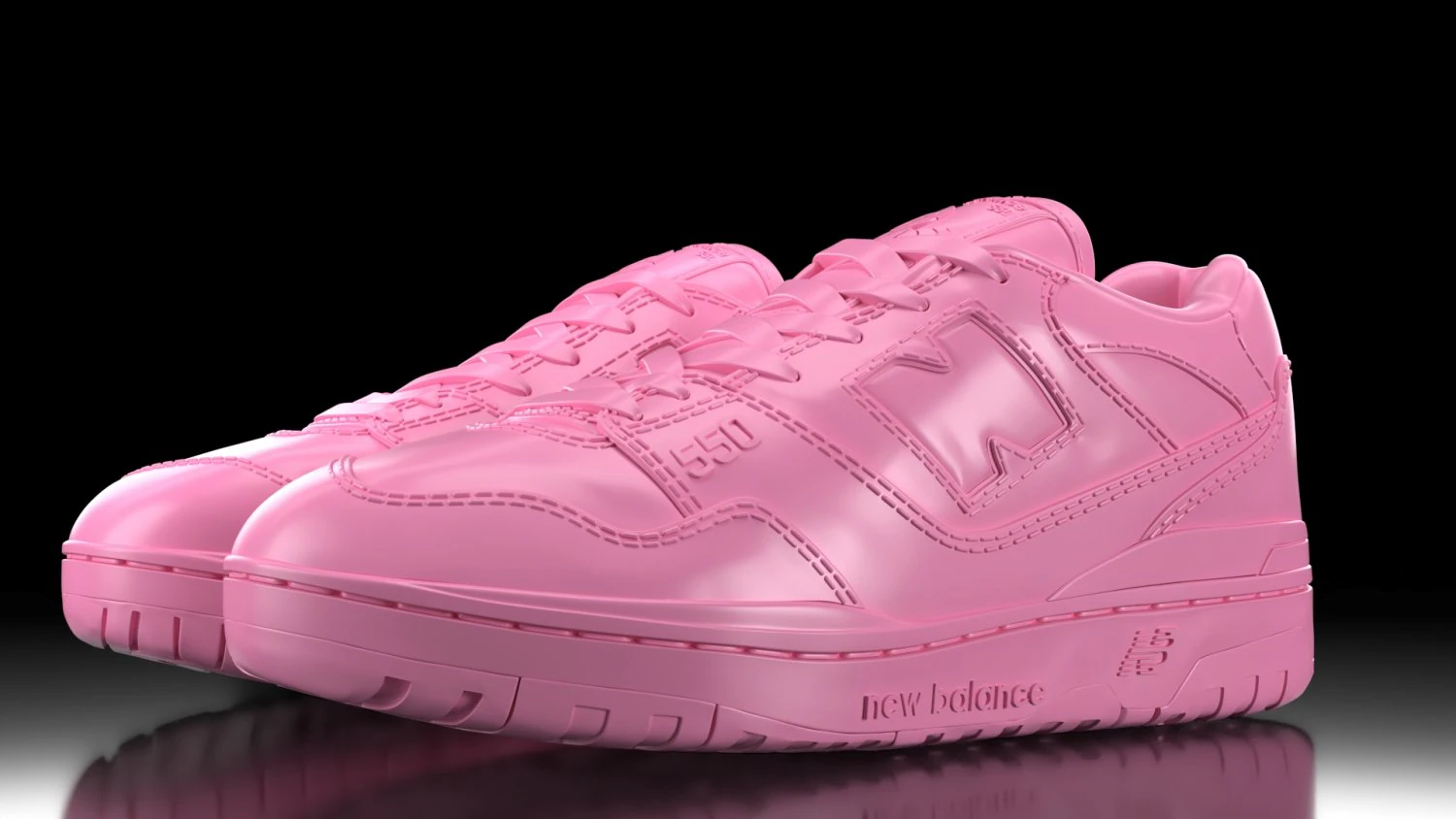 New Balance 550 3D Print Model .c4d .max .obj .3ds .fbx .stl .blend 