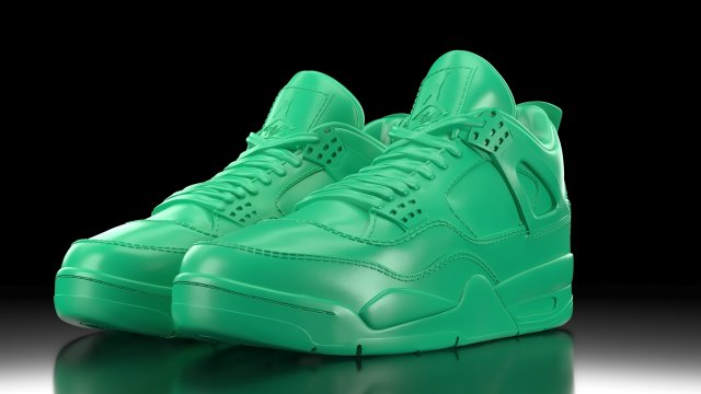 Air Jordan 4 with sole bottom Modelo de impresión 3D .c4d .max .obj .3ds .fbx .stl .blend 