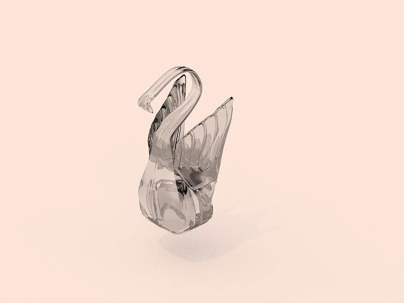 glass vase swan 3D Model .c4d .max .obj .3ds .fbx .stl .blend