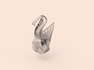 glass vase swan 3D मॉडल