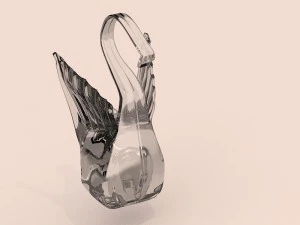 glass vase swan 3D Model