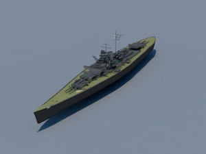 german battleship navy 3D 模型