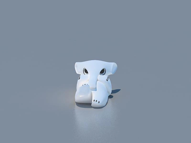small elephant3 3D Model .c4d .max .obj .3ds .fbx .stl .blend 