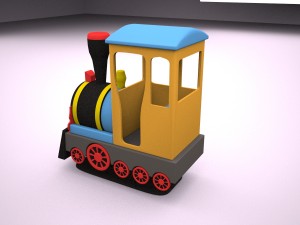 kiddie ride train 3D Model