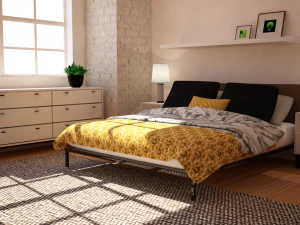 quarto confortável Modelo 3D