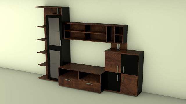 living room furniture 3D Модель .c4d .max .obj .3ds .fbx .stl .blend 