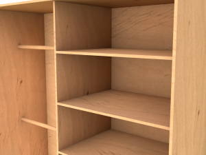 wardrobe with drawers Model 3D
