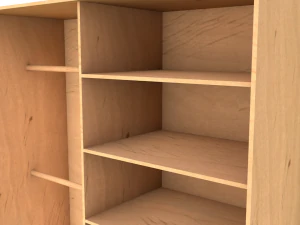 guarda-roupa com gavetas Modelo 3D